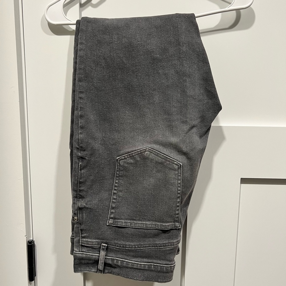 Loft gray button fly skinny jean